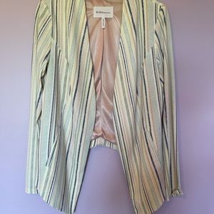 BCBGeneration Striped Asymmetrical Blazer